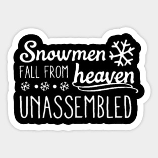 Snowman Fall From Heaven Unassembled Sticker